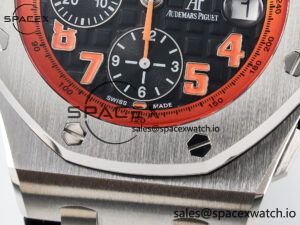 Royal Oak Offshore 42mm Volcano TKF Best Edition Black Dial on Black Leather Strap A7750 - Image 11