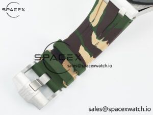 Royal Oak Offshore 44mm SS TKF 1:1 Best Edition Green Dial on Green Camou Rubber Strap A3126 - Image 23