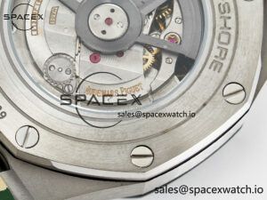 Royal Oak Offshore 44mm SS TKF 1:1 Best Edition Green Dial on Green Camou Rubber Strap A3126 - Image 19