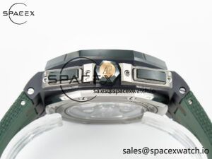 Royal Oak Offshore 44mm Black Ceramic TKF 1:1 Best Edition Green Dial on Green Rubber Strap A3126 - Image 15