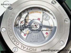 Royal Oak Offshore 44mm Black Ceramic TKF 1:1 Best Edition Green Dial on Green Rubber Strap A3126 - Image 18