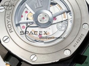 Royal Oak Offshore 44mm Black Ceramic TKF 1:1 Best Edition Green Dial on Green Rubber Strap A3126 - Image 20