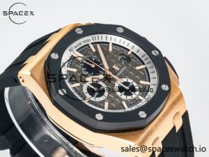 Royal Oak Offshore 44mm RG TKF 1:1 Best Edition Gray Dial on Black Rubber Strap A3126 - Image 6
