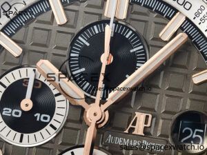 Royal Oak Offshore 44mm RG TKF 1:1 Best Edition Gray Dial on Black Rubber Strap A3126 - Image 9