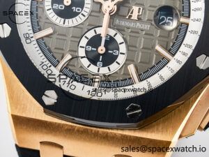 Royal Oak Offshore 44mm RG TKF 1:1 Best Edition Gray Dial on Black Rubber Strap A3126 - Image 11