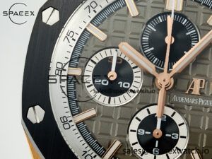 Royal Oak Offshore 44mm RG TKF 1:1 Best Edition Gray Dial on Black Rubber Strap A3126 - Image 12