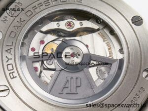 Royal Oak Offshore 44mm Black Ceramic SS TKF 1:1 Best Edition Black/White Dial on Black Rubber Strap A3126 - Image 18