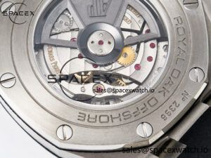 Royal Oak Offshore 44mm Black Ceramic SS TKF 1:1 Best Edition Black/White Dial on Black Rubber Strap A3126 - Image 21
