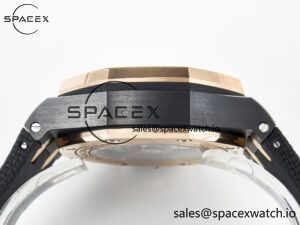 Royal Oak Offshore 44mm Black Ceramic TKF 1:1 Best Edition Gray Dial RG Bezel on Black Rubber Strap A3126 - Image 14