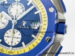 Royal Oak Offshore 44mm SS TKF 1:1 Best Edition Blue/Yellow Dial on Blue/Yellow Rubber Strap A3126 $558.00 - Image 10