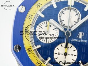 Royal Oak Offshore 44mm SS TKF 1:1 Best Edition Blue/Yellow Dial on Blue/Yellow Rubber Strap A3126 $558.00 - Image 12