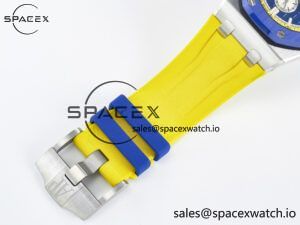Royal Oak Offshore 44mm SS TKF 1:1 Best Edition Blue/Yellow Dial on Blue/Yellow Rubber Strap A3126 $558.00 - Image 23
