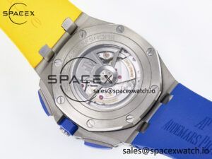 Royal Oak Offshore 44mm SS TKF 1:1 Best Edition Blue/Yellow Dial on Blue/Yellow Rubber Strap A3126 $558.00 - Image 17