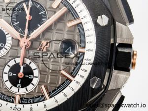 Royal Oak Offshore 44mm Black Ceramic RG TKF 1:1 Best Edition Gray Dial on Black Rubber Strap A3126 - Image 10