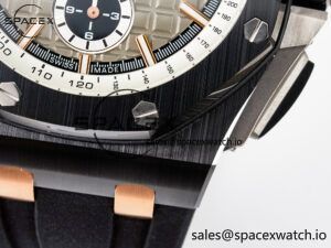 Royal Oak Offshore 44mm Black Ceramic RG TKF 1:1 Best Edition Gray Dial on Black Rubber Strap A3126 - Image 13