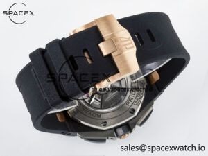 Royal Oak Offshore 44mm Black Ceramic RG TKF 1:1 Best Edition Gray Dial on Black Rubber Strap A3126 - Image 16