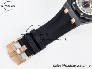 Royal Oak Offshore 44mm Black Ceramic RG TKF 1:1 Best Edition Gray Dial on Black Rubber Strap A3126 - Image 23