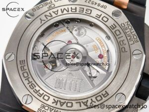 Royal Oak Offshore 44mm Black Ceramic RG TKF 1:1 Best Edition Gray Dial on Black Rubber Strap A3126 - Image 18