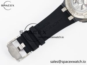 Royal Oak Offshore 44mm Black Ceramic SS TKF 1:1 Best Edition Gray Dial on Black Rubber Strap A3126 - Image 24