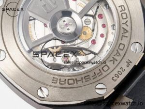 Royal Oak Offshore 44mm Black Ceramic SS TKF 1:1 Best Edition Gray Dial on Black Rubber Strap A3126 - Image 21