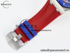 Royal Oak Offshore 44mm SS TKF 1:1 Best Edition Blue/Red Dial on Blue/Red Rubber Strap A3126 - Image 23