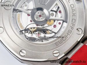Royal Oak Offshore 44mm SS TKF 1:1 Best Edition Blue/Red Dial on Blue/Red Rubber Strap A3126 - Image 21