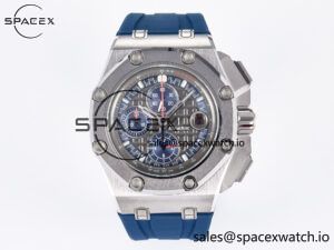 Royal Oak Offshore Schumacher SS TKF Best Edition Gray/Blue Dial on Blue Rubber Strap A3126