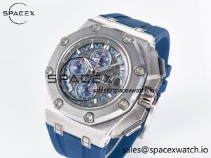 Royal Oak Offshore Schumacher SS TKF Best Edition Gray/Blue Dial on Blue Rubber Strap A3126 - Image 4