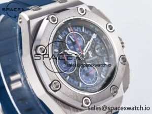 Royal Oak Offshore Schumacher SS TKF Best Edition Gray/Blue Dial on Blue Rubber Strap A3126 - Image 3