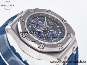 Royal Oak Offshore Schumacher SS TKF Best Edition Gray/Blue Dial on Blue Rubber Strap A3126 - Image 6