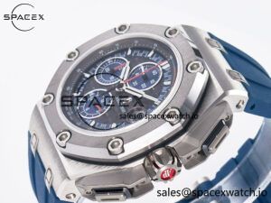 Royal Oak Offshore Schumacher SS TKF Best Edition Gray/Blue Dial on Blue Rubber Strap A3126 - Image 5