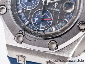 Royal Oak Offshore Schumacher SS TKF Best Edition Gray/Blue Dial on Blue Rubber Strap A3126 - Image 12
