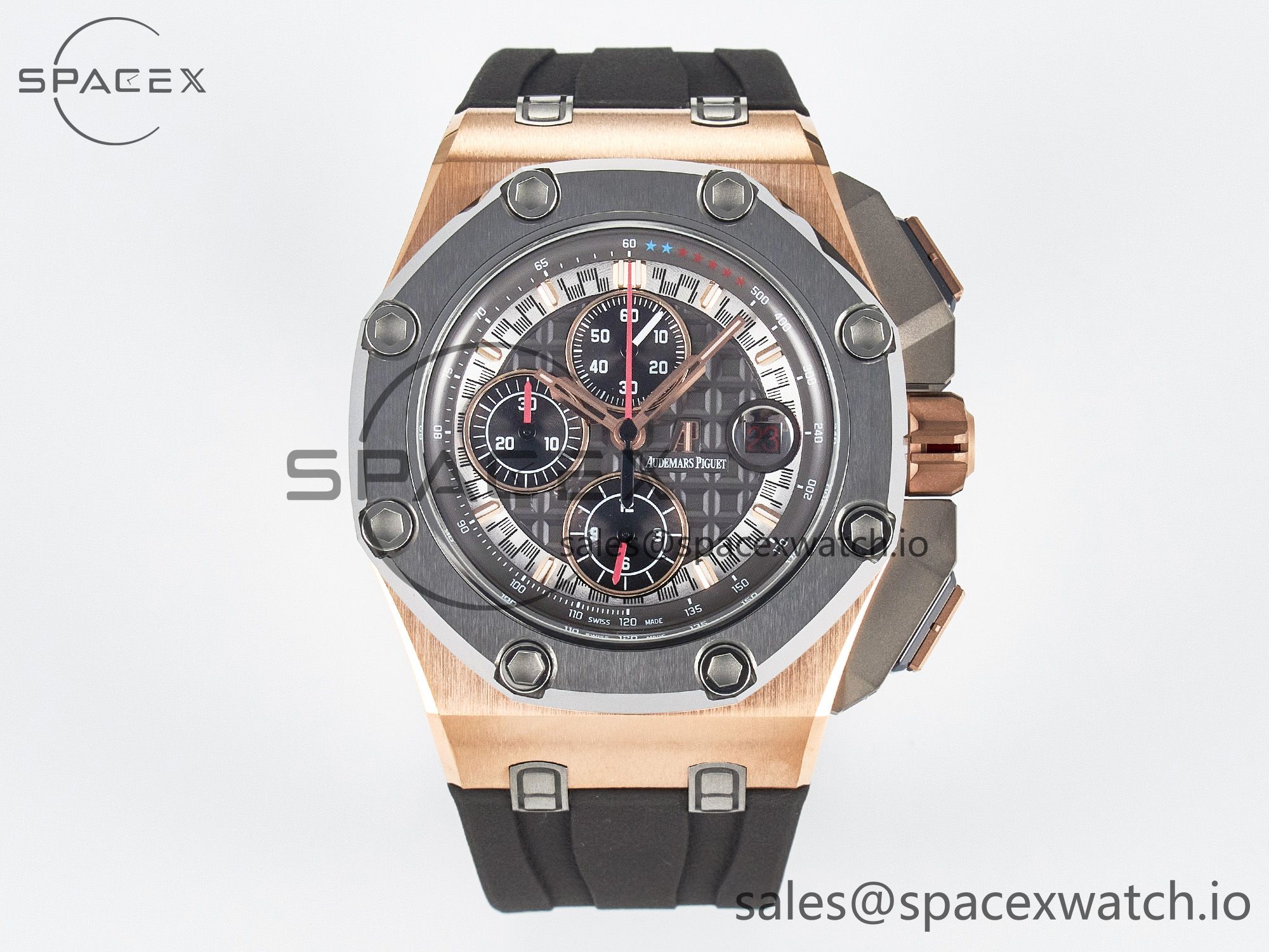 IMG_3076 拷贝 Royal Oak Offshore Schumacher RG TKF Best Edition Gray/Black Dial on Gray Rubber Strap A3126 - Image 1