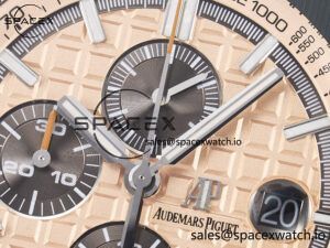 Royal Oak Offshore 44mm SS TKF 1:1 Best Edition Cream Dial on Green Camou Rubber Strap A3126 - Image 9