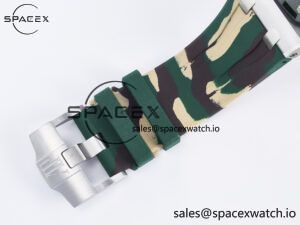 Royal Oak Offshore 44mm SS TKF 1:1 Best Edition Cream Dial on Green Camou Rubber Strap A3126 - Image 25
