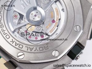 Royal Oak Offshore 44mm SS TKF 1:1 Best Edition Cream Dial on Green Camou Rubber Strap A3126 - Image 21