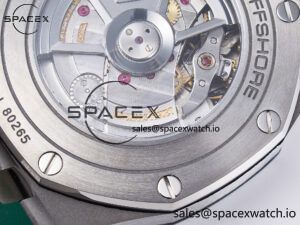 Royal Oak Offshore 44mm SS TKF 1:1 Best Edition Cream Dial on Green Camou Rubber Strap A3126 - Image 22