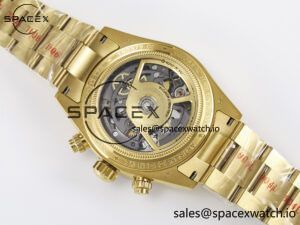 Daytona Artisans Skeleton YG ADGF Best Edition Blue Ceramic Bezel Skeleton Dial on YG Oyster Bracelet SA4130 - Image 17