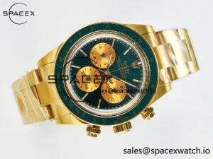 Daytona YG ADGF Best Edition Green/YG Dial on YG Bracelet A7750 - Image 7