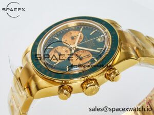 Daytona YG ADGF Best Edition Green/YG Dial on YG Bracelet A7750 - Image 5