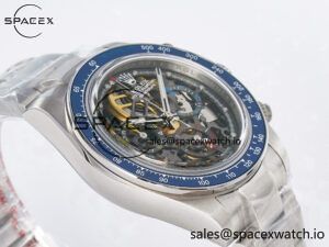 Daytona Artisans Skeleton SS ADGF Best Edition Blue Ceramic Bezel Skeleton Dial on SS Oyster Bracelet SA4130 - Image 6