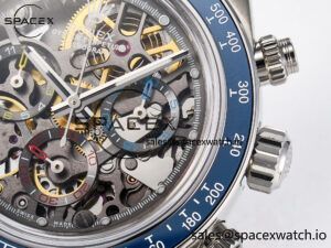 Daytona Artisans Skeleton SS ADGF Best Edition Blue Ceramic Bezel Skeleton Dial on SS Oyster Bracelet SA4130 - Image 10
