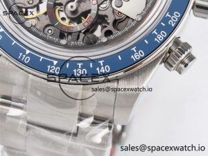 Daytona Artisans Skeleton SS ADGF Best Edition Blue Ceramic Bezel Skeleton Dial on SS Oyster Bracelet SA4130 - Image 13