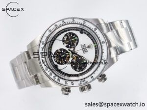 Daytona SS ADGF Best Edition White Skeleton Dial on SS Bracelet SA4130 - Image 7