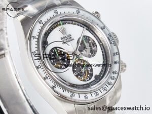 Daytona SS ADGF Best Edition White Skeleton Dial on SS Bracelet SA4130 - Image 3