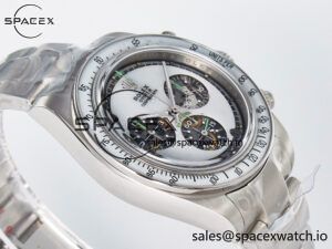Daytona SS ADGF Best Edition White Skeleton Dial on SS Bracelet SA4130 - Image 6