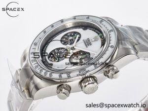Daytona SS ADGF Best Edition White Skeleton Dial on SS Bracelet SA4130 - Image 5
