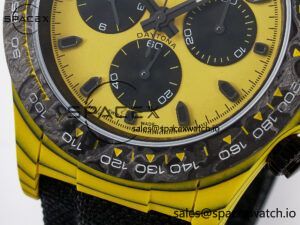 Daytona DIW Yellow Carbon Case DIWF Edition Black/White Dial on Black Nylon Strap A7750 - Image 11