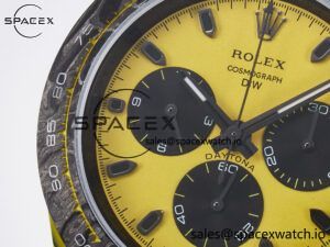 Daytona DIW Yellow Carbon Case DIWF Edition Black/White Dial on Black Nylon Strap A7750 - Image 12