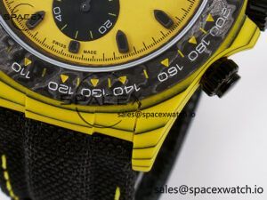 Daytona DIW Yellow Carbon Case DIWF Edition Black/White Dial on Black Nylon Strap A7750 - Image 13